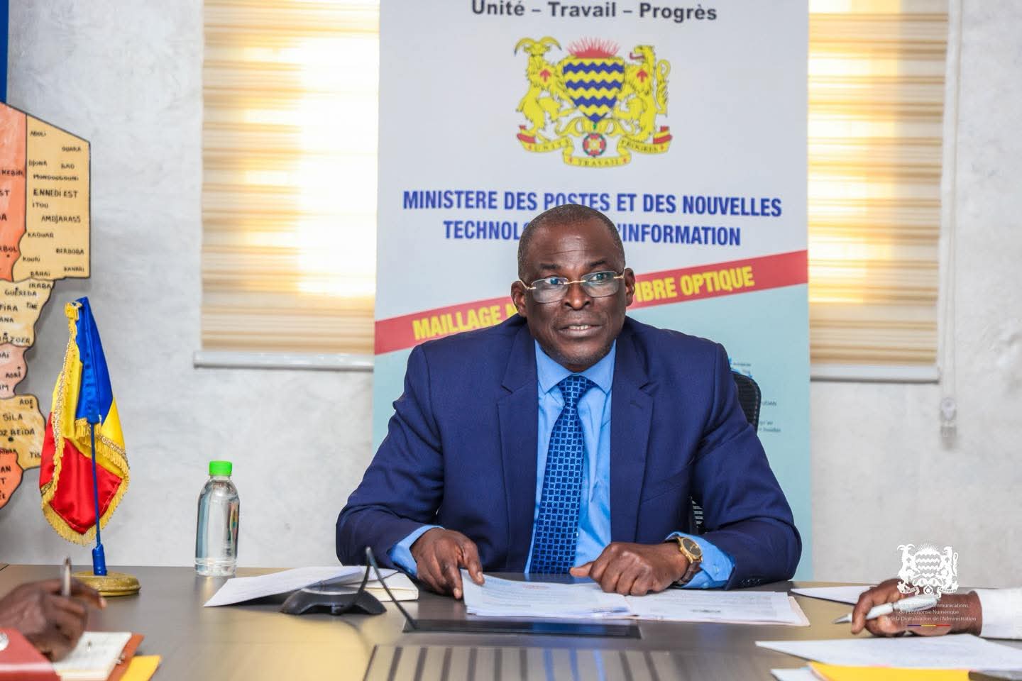 tchad-:-michel-boukar-instruit-la-reprise-des-travaux-de-rehabilitation-de-la-fibre-optique-sur-l’axe-n’djamena–mbere